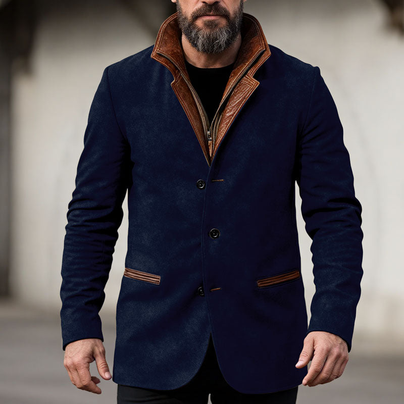 Men's Autumn Vintage Buckskin Jacket Dtt077233848