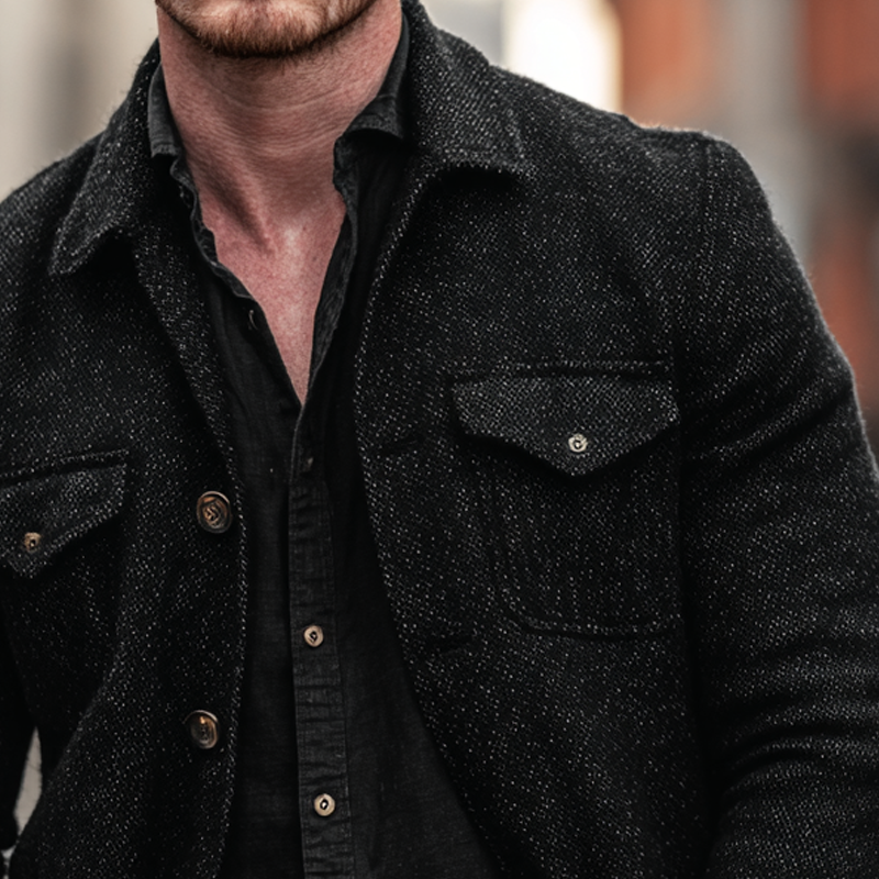 Men's Blended Fabric Single-breasted Jacket DTT25081215