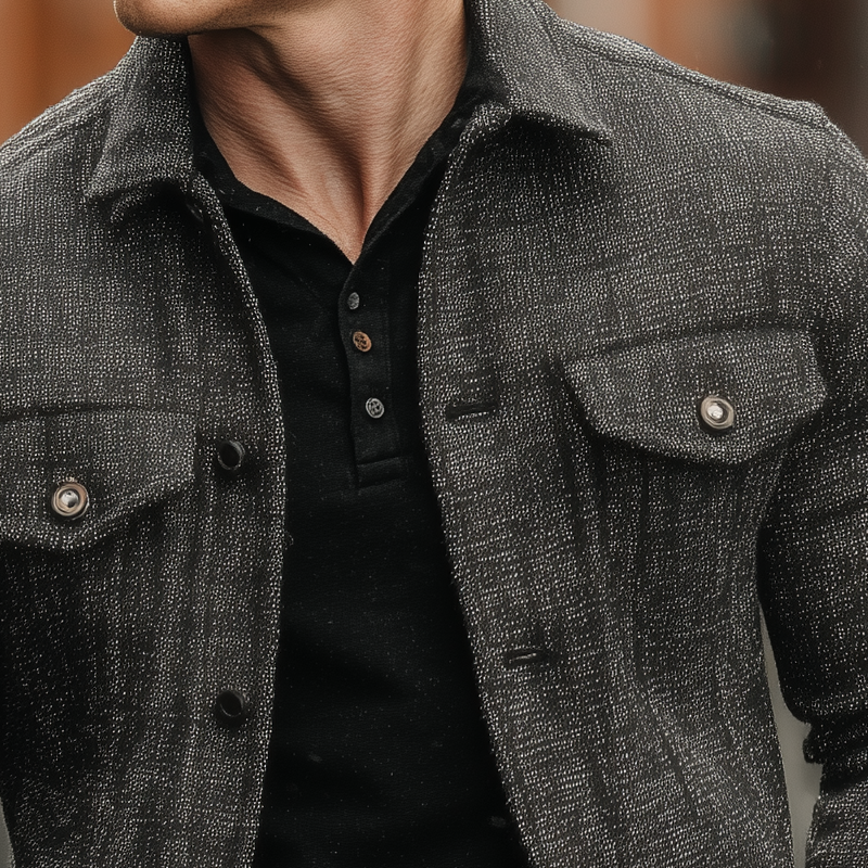 Men's Blend Lapel Single-breasted Jacket DTT25081213