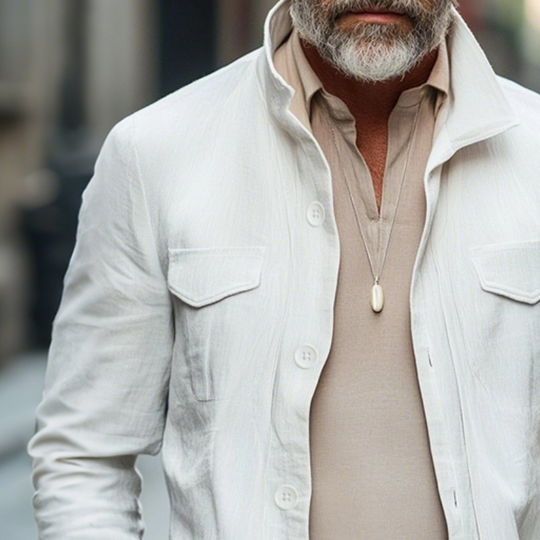 Men's Vintage Casual Cotton And Linen Stand Collar Button Jacket DTT25080707