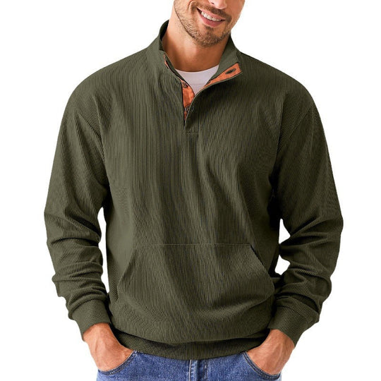Men's Corduroy Long Sleeve Pocket Hoodie 9879611703480