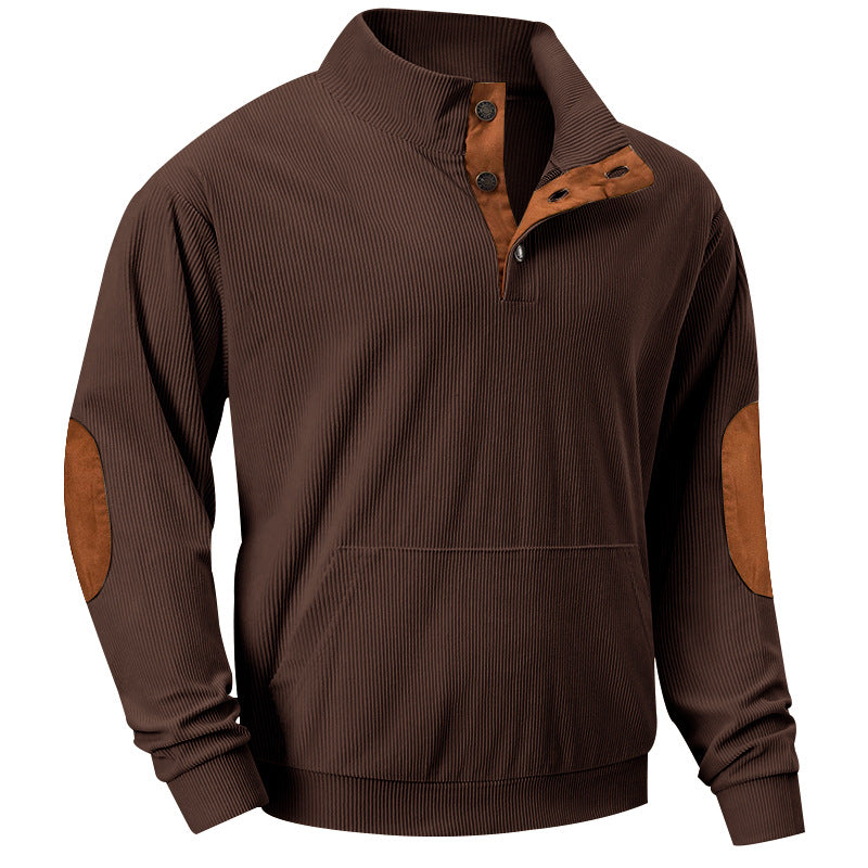 Men's Corduroy Long Sleeve Pocket Hoodie 9879611703480