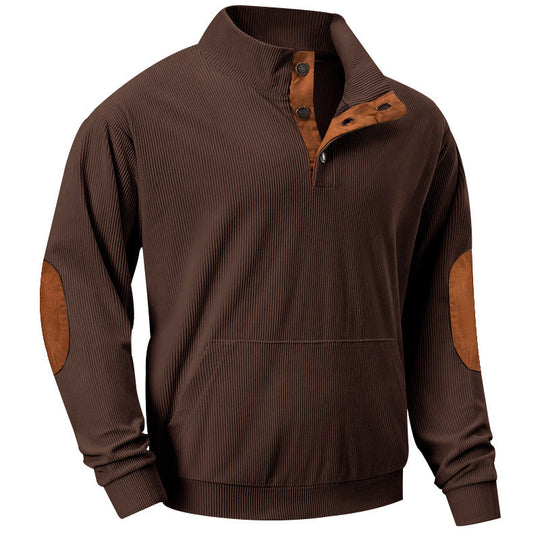 Men's Corduroy Long Sleeve Pocket Hoodie 9879611703480