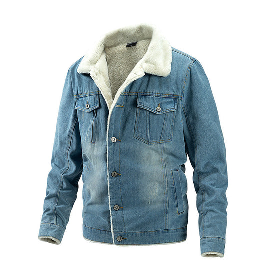 Men's Lapel Fleece Demin 9877945057464