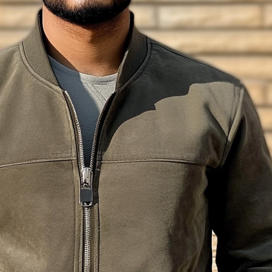 Men's Casual Baseball Collar Zip-Up Jacket DTT25082702