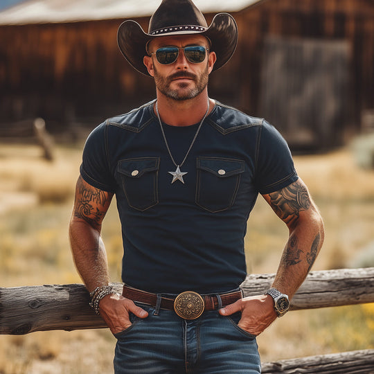 Men's Summer Slim Round Neck Double Pocket Short Sleeve T-Shirt DTT25060409