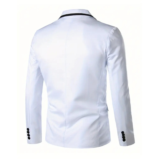 Men's Contrasting Color Casual Single-breasted Blazer DTT25072508