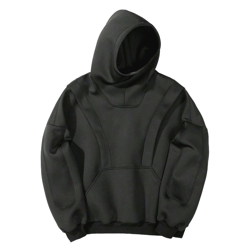 Men's Casual Trendy Cotton Blend Fake Two-piece Long-sleeved Hoodie 9909012496568