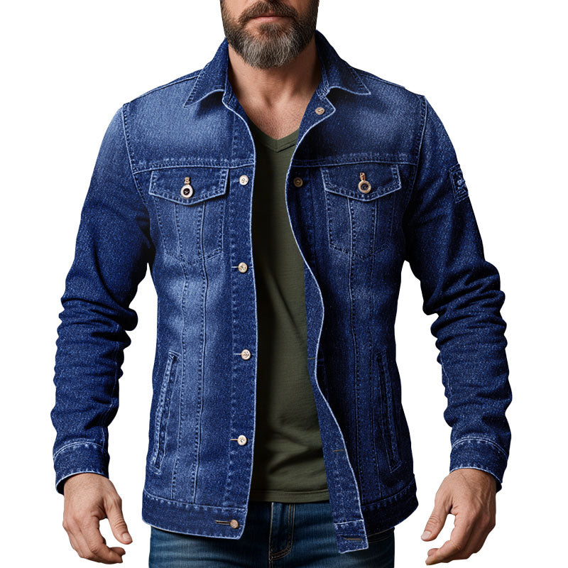 Men's Denim Casual Loose Jacket Dtt084606648