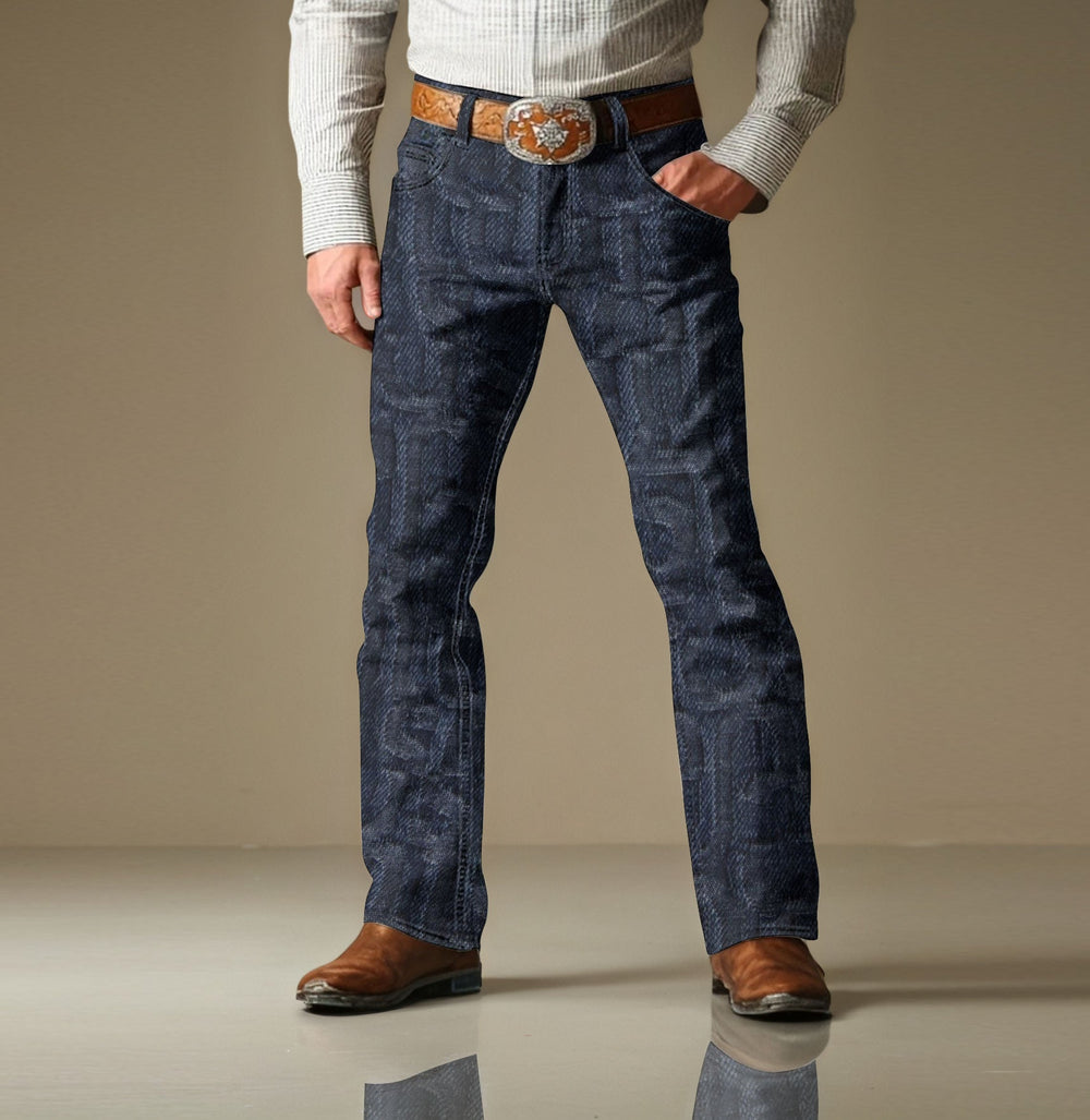 Men's Delicate Texture Side Pocket Straight Leg Pants 9945651380408