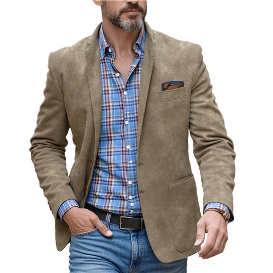 Men's Retro Solid Color 3 Pocket Casual Blazer Dtt733724856