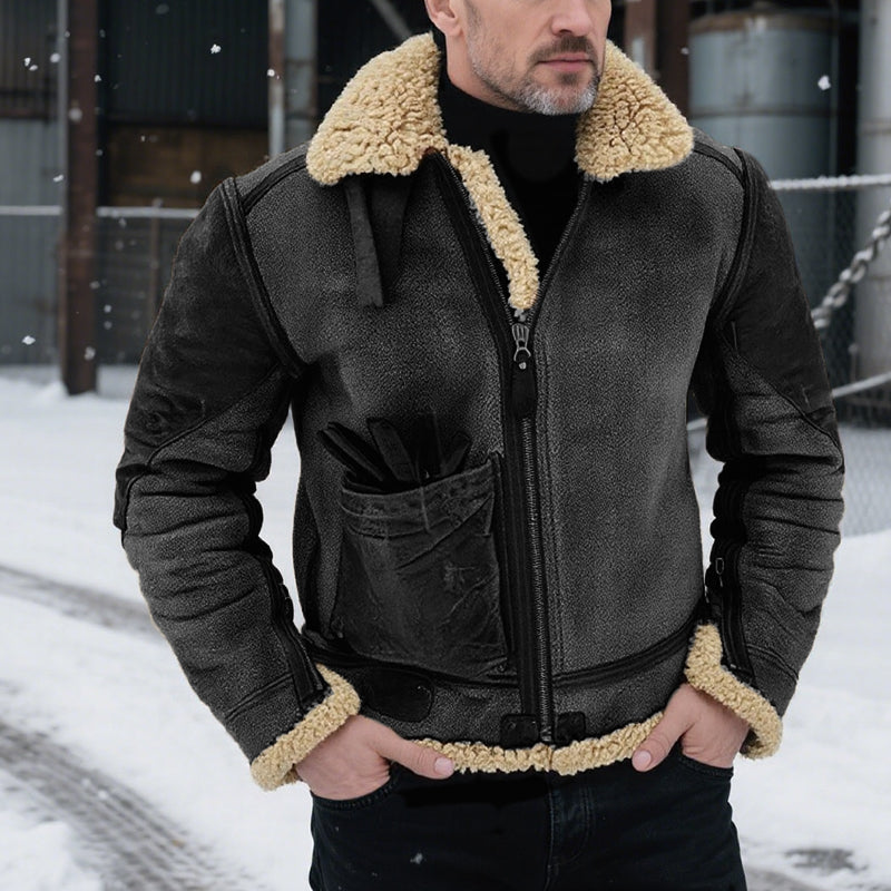 Men's Retro Zipper Thickened Coat Dtt101056184