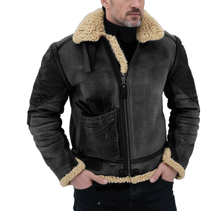 Men's Retro Zipper Thickened Coat Dtt101056184