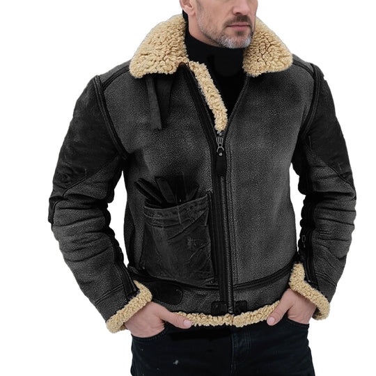 Men's Retro Zipper Thickened Coat Dtt101056184