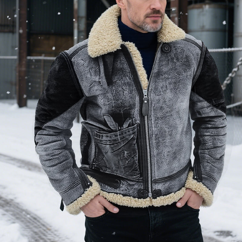 Men's Retro Zipper Thickened Coat Dtt101056184