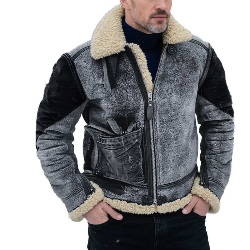 Men's Retro Zipper Thickened Coat Dtt101056184