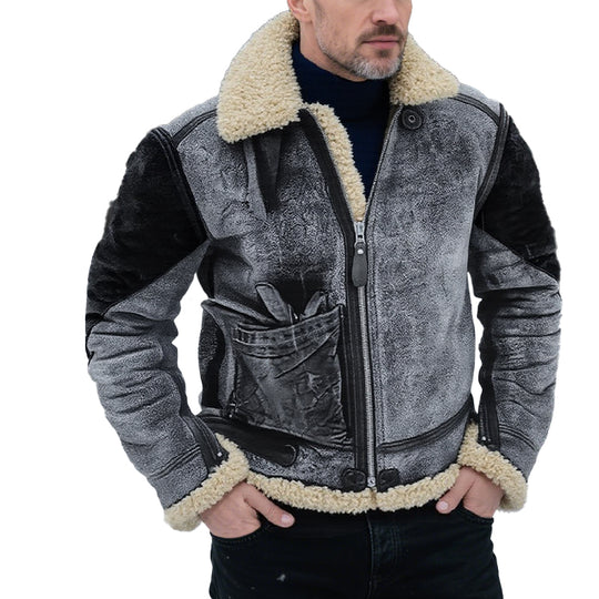 Men's Retro Zipper Thickened Coat Dtt101056184