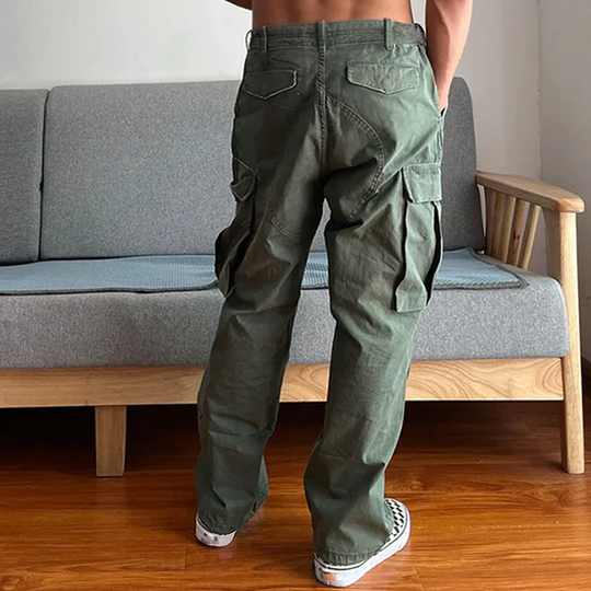 Men's Loose Large Pocket Wear-resistant Cargo Paratrooper Pants 9261762248888