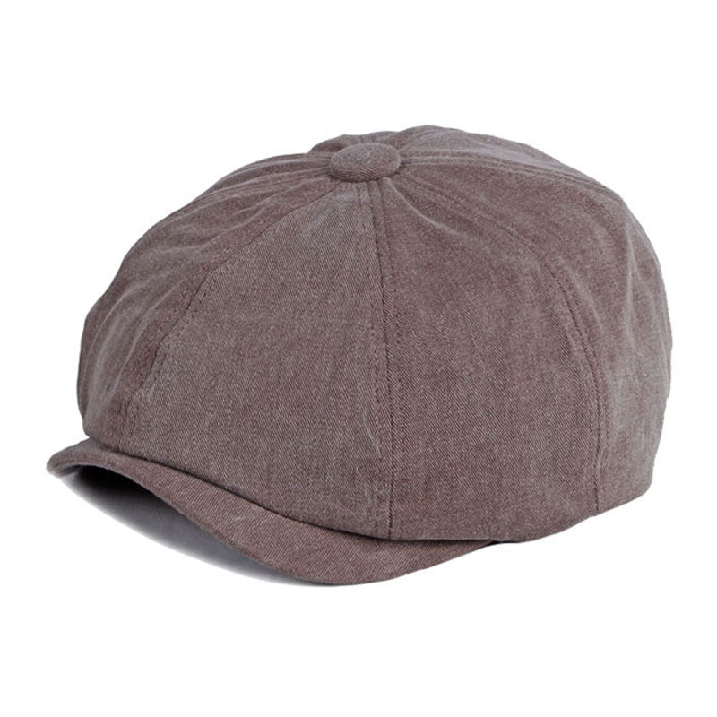 Men's Retro Casual Washed Cotton Newsboy Cap 9893976572088