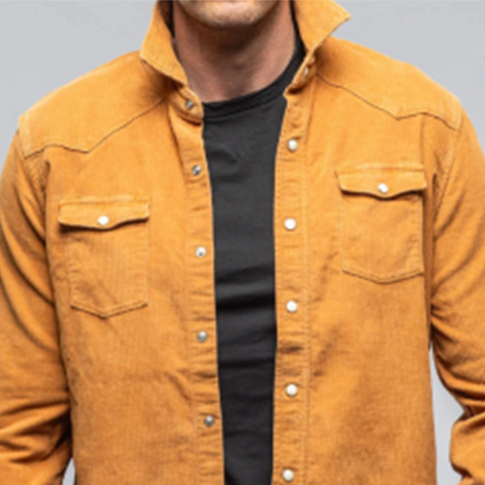 Men's Classic Casual Corduroy Long Sleeve Shirt 9890062663864
