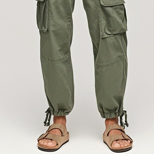 Men's Comfortable Breathable Solid Color Multi-Pocket Cargo Pants DDT25052803