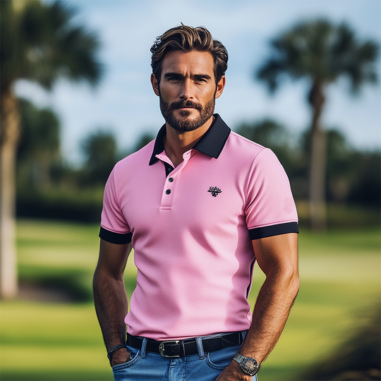 Men's Classic bBusiness Casual Mercerized Cotton Embroidered POLO Shirt 9922015953080