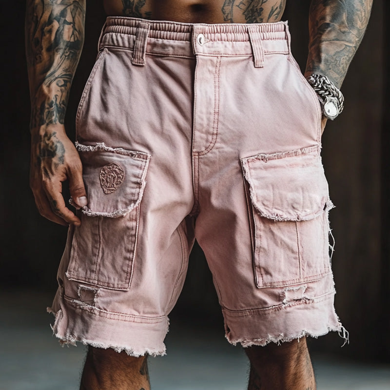 Men's Fashion Raw Edge Denim Shorts DDT25052903
