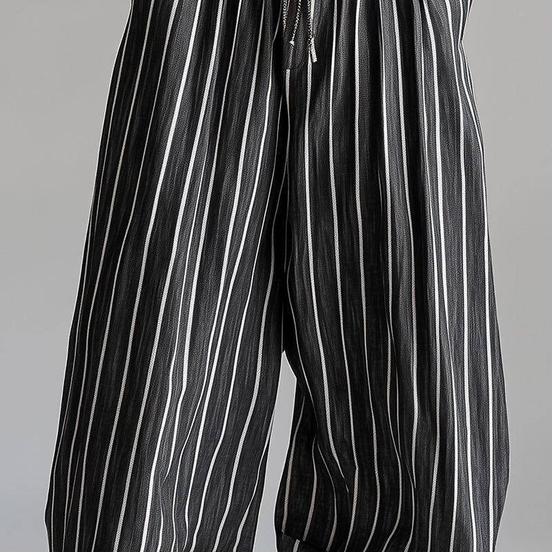 Men's Pinstripe Loose Casual Pants 9930002530488