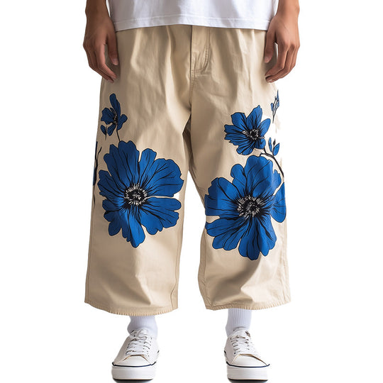 Men's Large Floral Print Casual Pants 9930002596024
