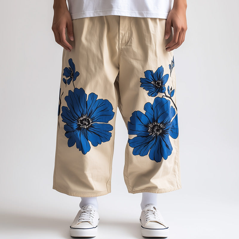 Men's Large Floral Print Casual Pants 9930002596024