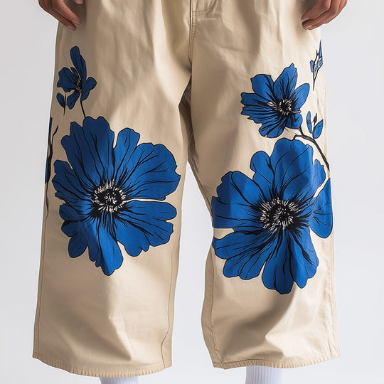 Men's Large Floral Print Casual Pants 9930002596024