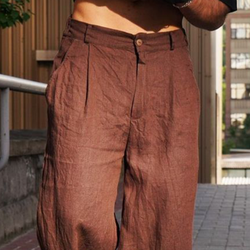 Men's Spring Fashion Casual Loose Cotton and Linen Pants 9942358556856