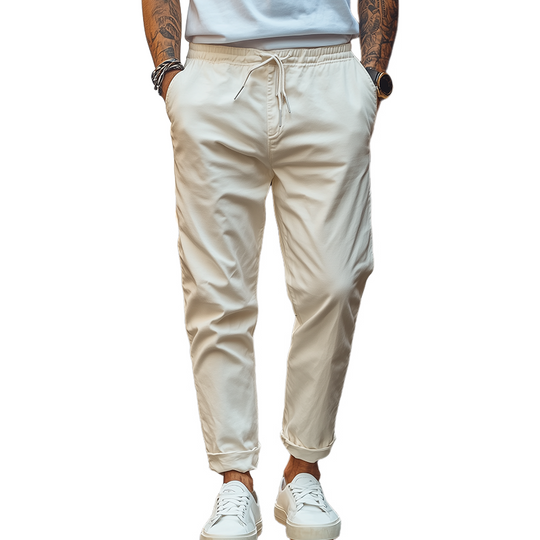 Men's Spring Fashion Casual Cotton Blended Elastic Waist Pants 9942357278904