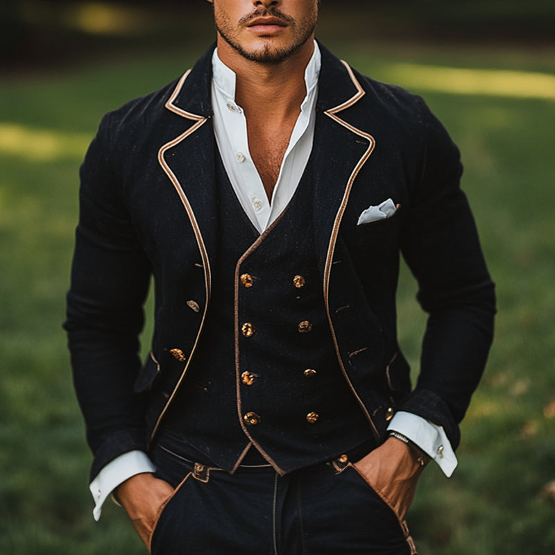 Men's Solid Color Single-Breasted Blazer 9949424091320