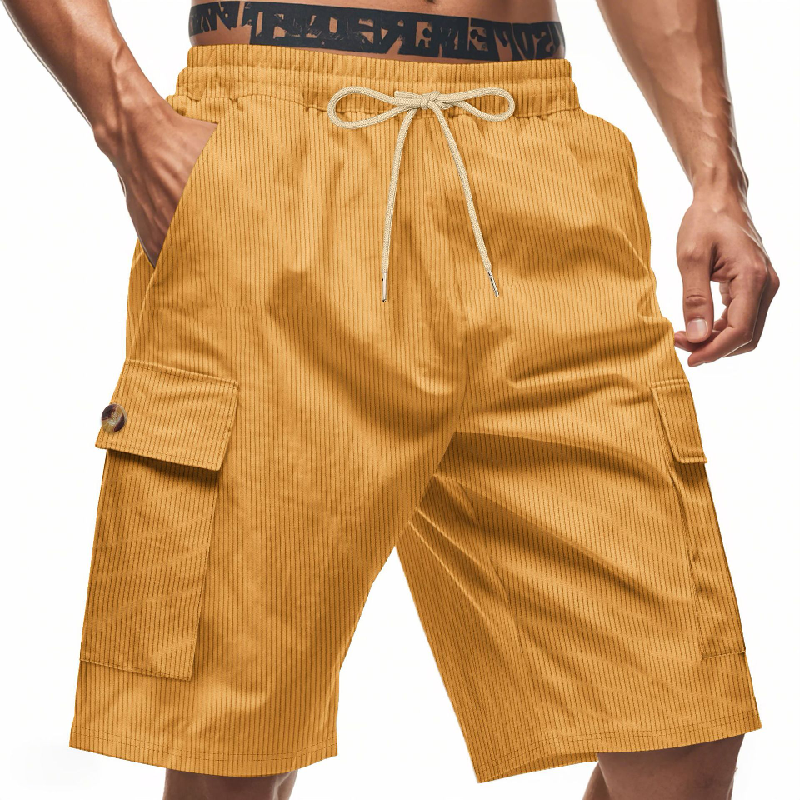 Men's Casual Striped Texture Casual Shorts 9949423239352