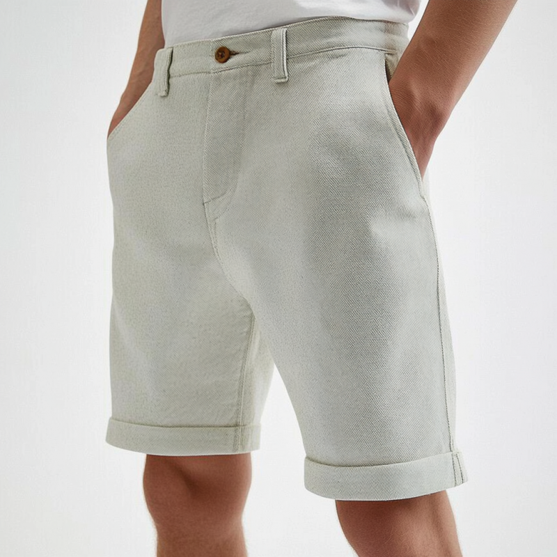 Men's Casual Breathable Comfortable Cotton Twill Slim Shorts 9952295026872