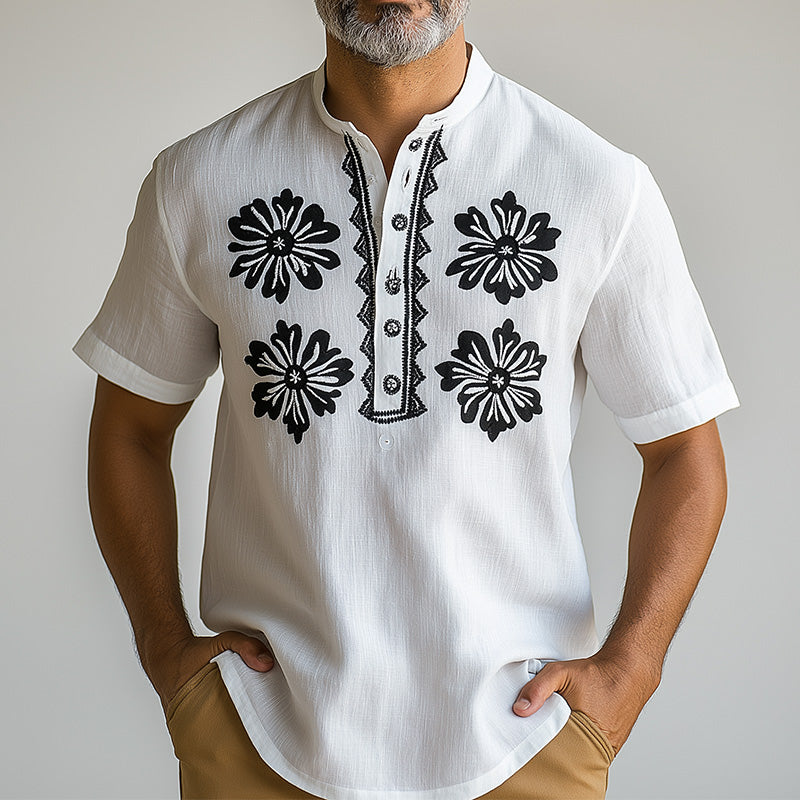 Men's Summer Fashion Comfortable Printed Short Sleeve T-shirt 9954875343032