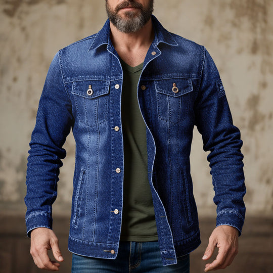 Men's Denim Casual Loose Jacket Dtt084606648