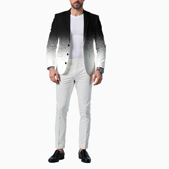 Men's Business Ombre Peak Lapel Blazer & Straight Pants 2Pcs Set Dtt554778808