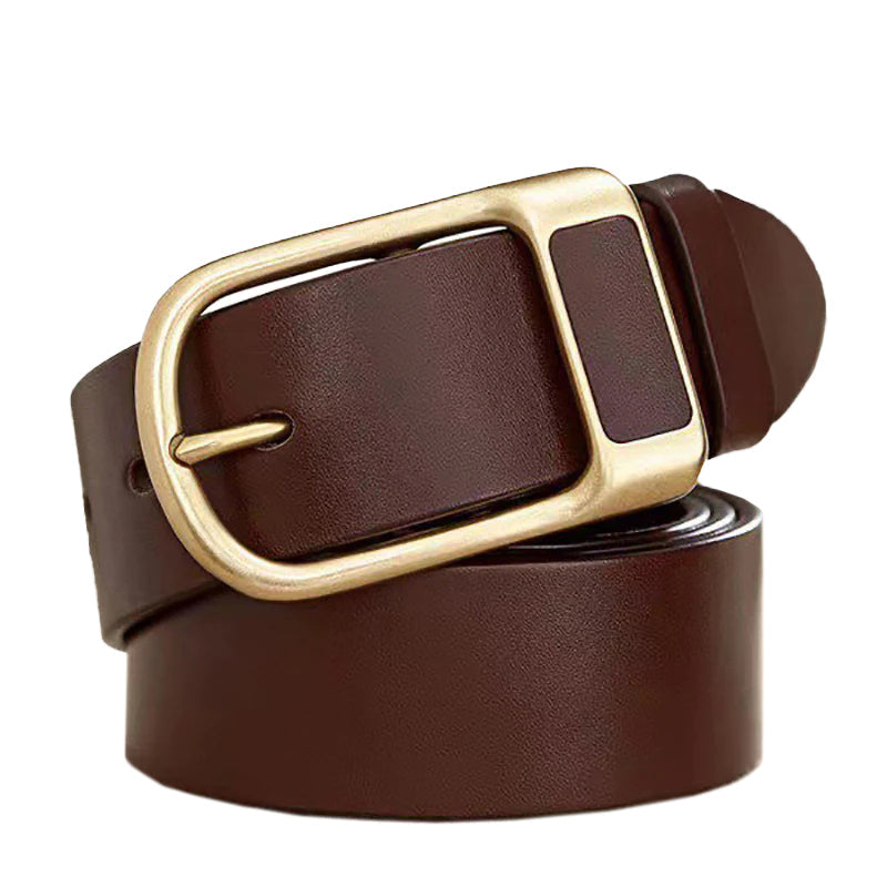 Business Casual PU Leather Square Buckle Cowboy Waistband Belt 9888555139256