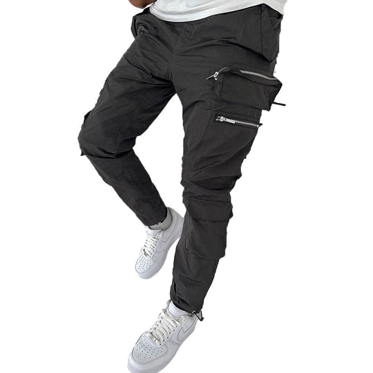 Men's Multiple Large Pocket Zipper Fit Work Pants 9945737724088