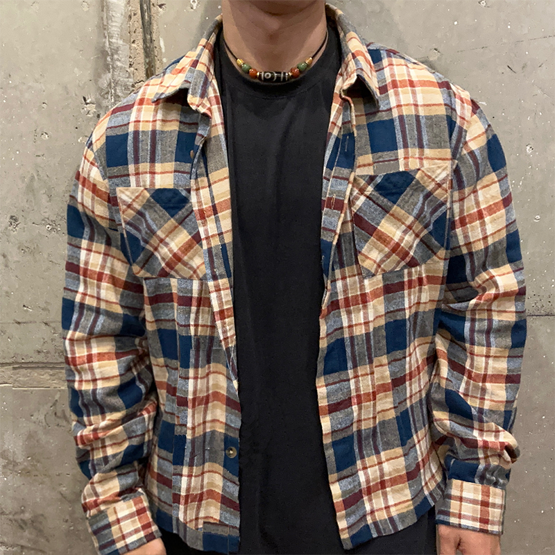 Men's Classic Casual Slim Fit Check Long Sleeve Shirt 9884639559864