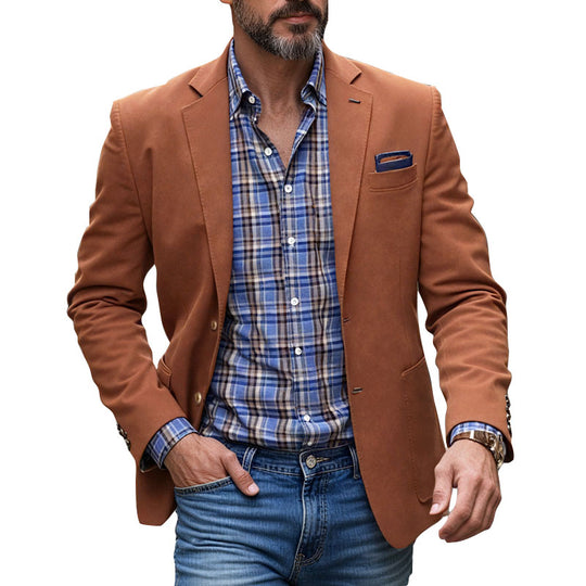 Men's Retro Solid Color 3 Pocket Casual Blazer Dtt733724856