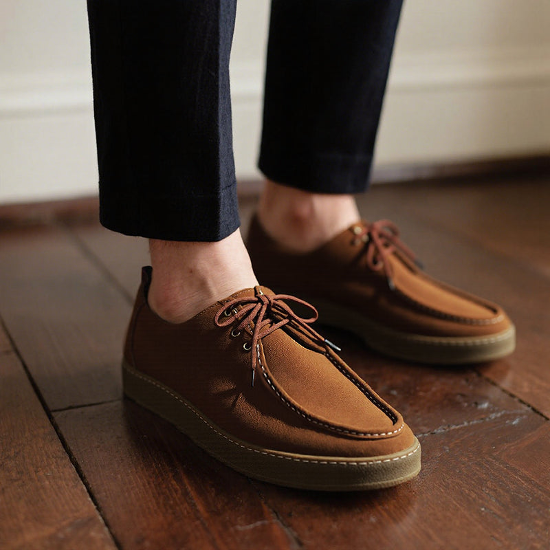 Men's Casual Fashion Cow Suede Genuine Leather Lace-Up Shoes Dtt526738104