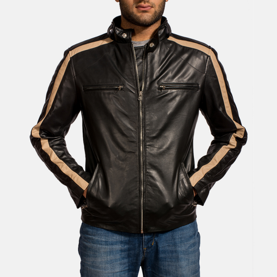 Men's Classic Smart Casual Patchwork Leather Jacket 9899735449784