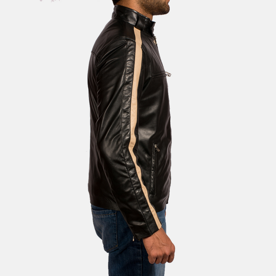 Men's Classic Smart Casual Patchwork Leather Jacket 9899735449784