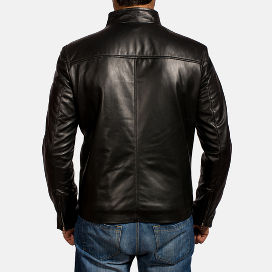 Men's Classic Smart Casual Patchwork Leather Jacket 9899735449784
