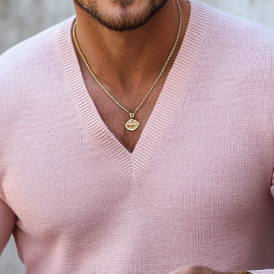 Men's Casual Solid Color V-Neck Slim Fit Long Sleeve Sweater 9899723161784
