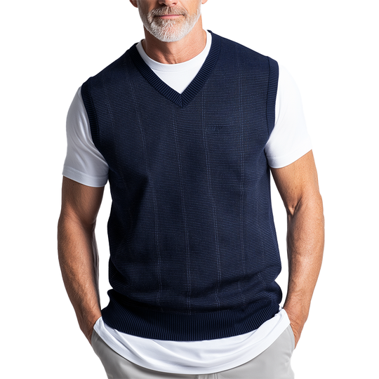 Men's Vintage Striped Knit Vest DTT25081112
