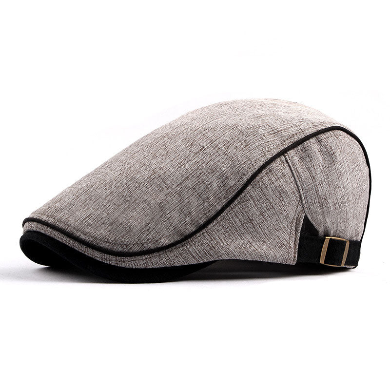 Men's Casual Cotton Breathable Colorblock Trim Beret 9893976441016